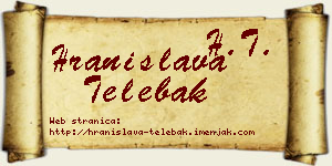 Hranislava Telebak vizit kartica